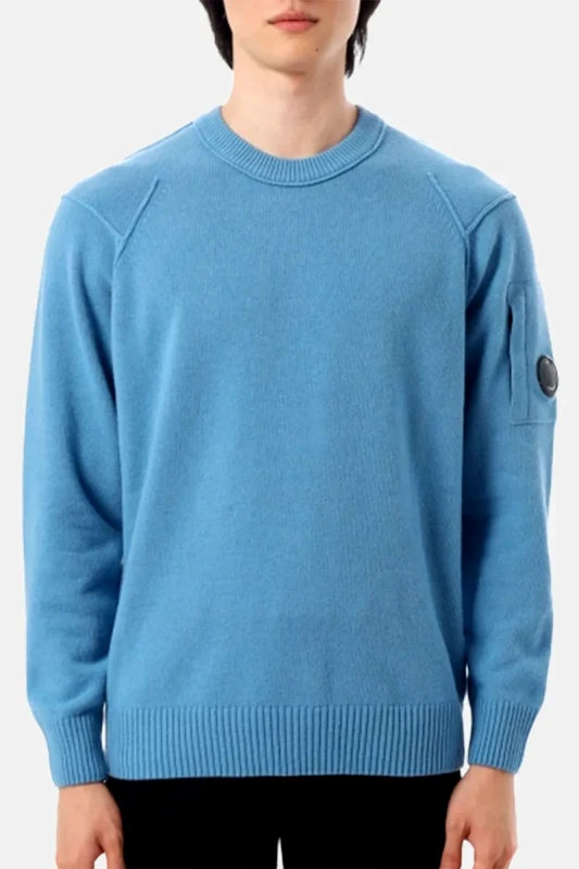 C.P. COMPANY Ανδρικό Μπλε Knitted Crewneck Sweater C.P. COMPANY