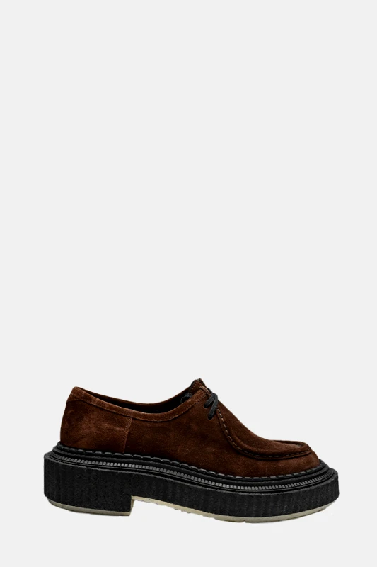 ADIEU Ανδρικό Καφέ Suede Lace - up Shoes ADIEU