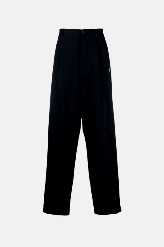MARCELO BURLON Ανδρικό Μαύρο Feather Print Wide-Leg Tailored Trousers MARCELO BURLON