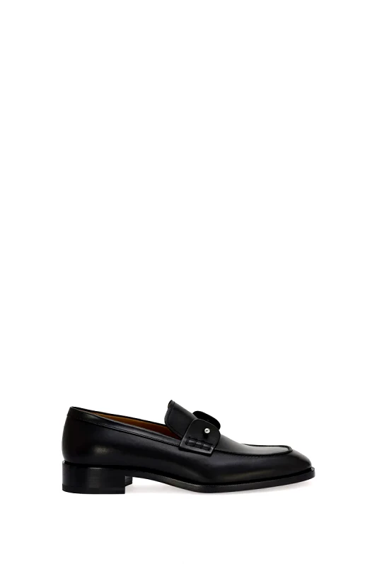 CHRISTIAN LOUBOUTIN Ανδρικό Μαύρο Chambelimoc Flat Loafers CHRISTIAN LOUBOUTIN