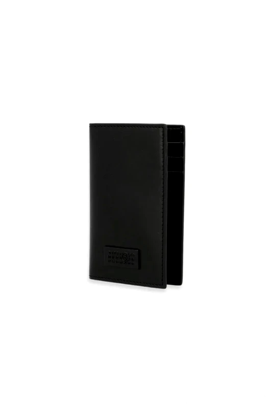 MM6 MAISON MARGIELA Ανδρικό Μαύρο Card Holder Numbering Logo Patch MM6 MAISON MARGIELA