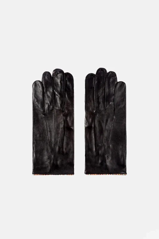 PAUL SMITH Ανδρικό Μαύρο Stripe Piping Gloves PAUL SMITH