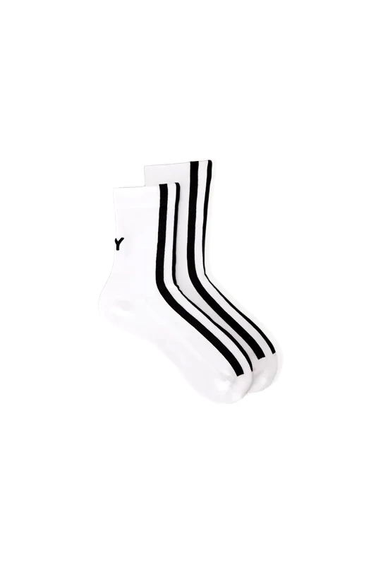 Y-3 Ανδρικό Λευκό Stripes Socks Y-3