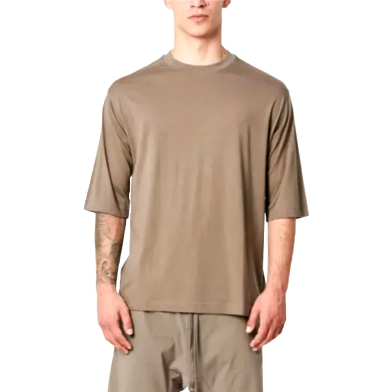 THOM KROM Ανδρικό Λευκό Basic Linen And Cotton Tee THOM KROM
