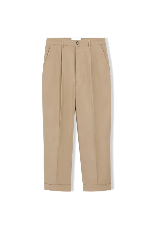 AMI PARIS AMI PARIS Ανδρικό Μπεζ Carrot Trousers