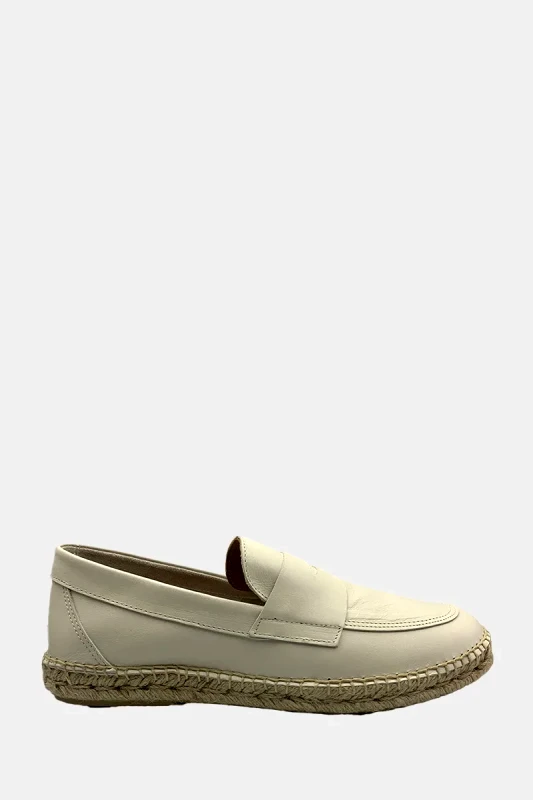 ABARCA ABARCA Ανδρικό Λευκό Leather Nappa Loafers/White