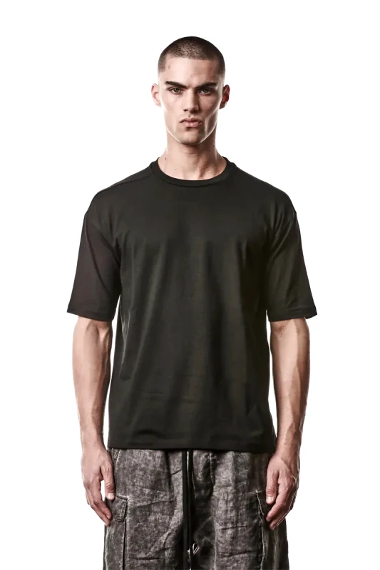 THOM KROM THOM KROM Ανδρικό Μαύρο T-Shirt M TS 955 in Black
