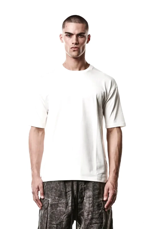 THOM KROM THOM KROM Ανδρικό Λευκό T-Shirt M TS 955 in White
