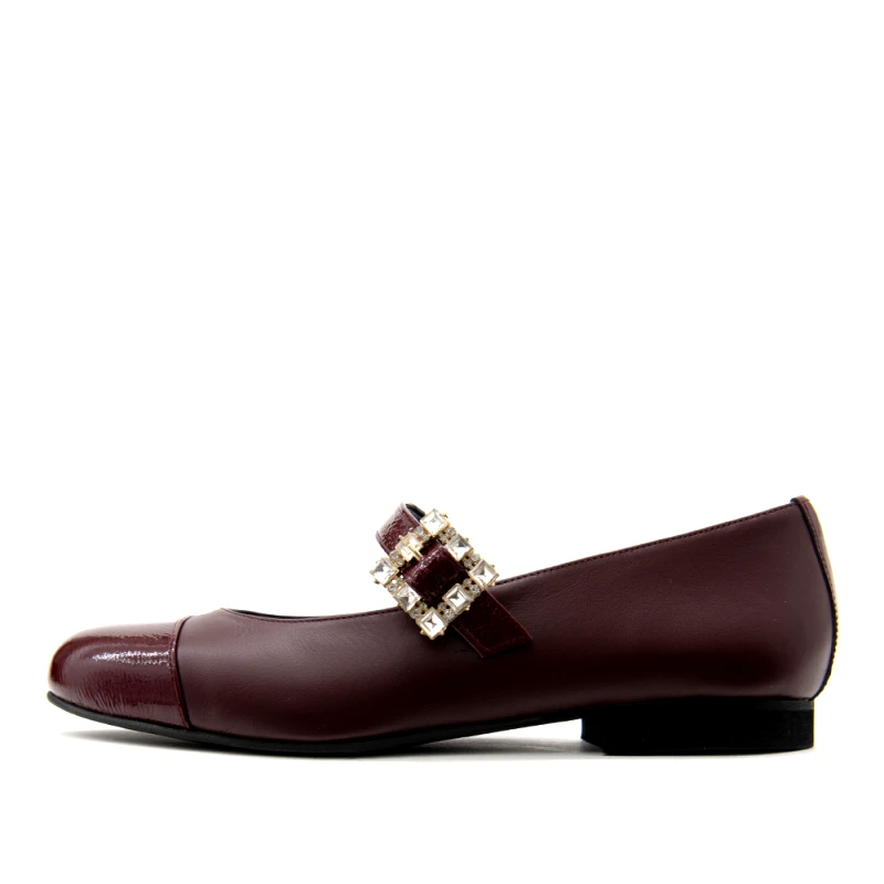 I ATHENS LEATHER MARY JANE BALLERINAS WOMEN I ATHENS