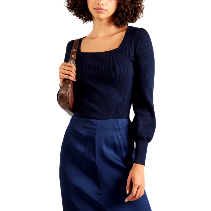 RALPH LAUREN DIEKA RIB PUFF SLEEVE PULLOVER WOMEN LAUREN RALPH LAUREN