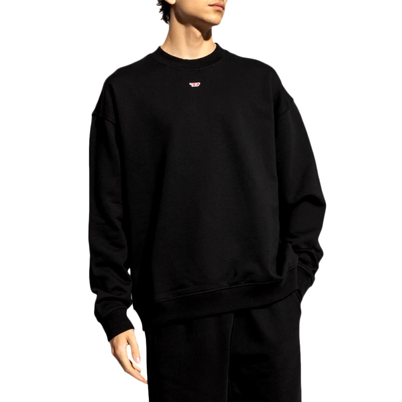 DIESEL S-BOXT D LOGO PATCH BOXY FIT SWEATER MEN DIESEL