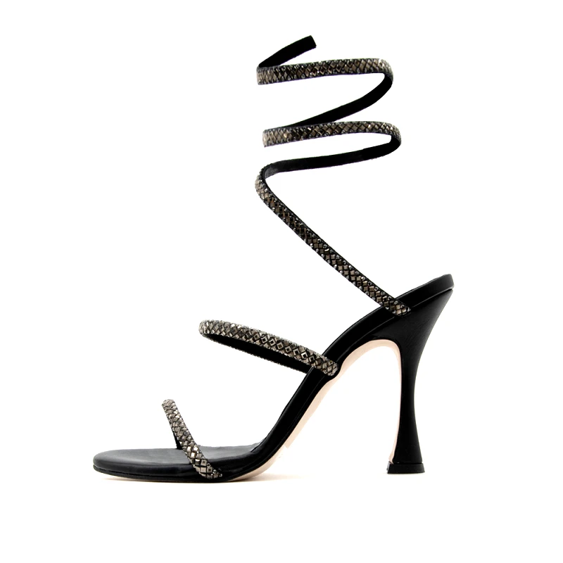 KOTRIS LEATHER HIGH HEEL SANDALS WOMEN KOTRIS