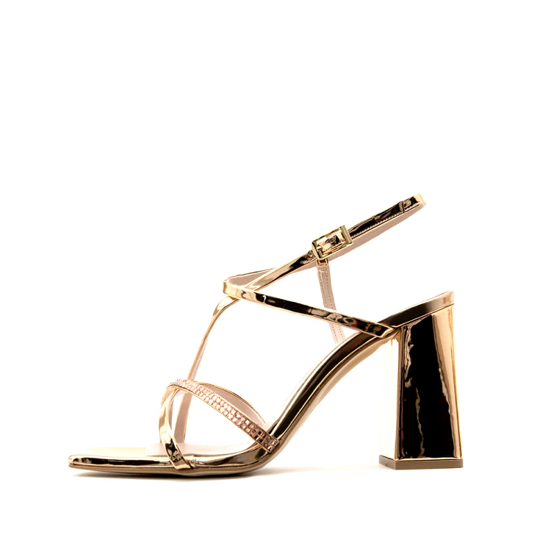 FARDOULIS METALLIC LEATHER HIGH HEEL SANDALS WOMEN FARDOULIS
