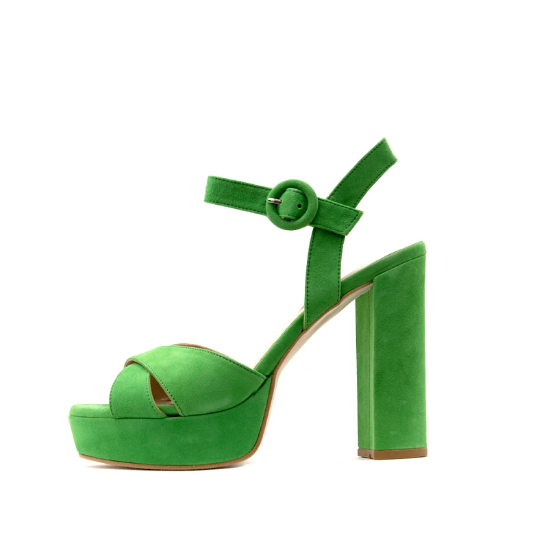 MOURTZI SUEDE LEATHER HIGH HEEL SANDALS WOMEN MOURTZI