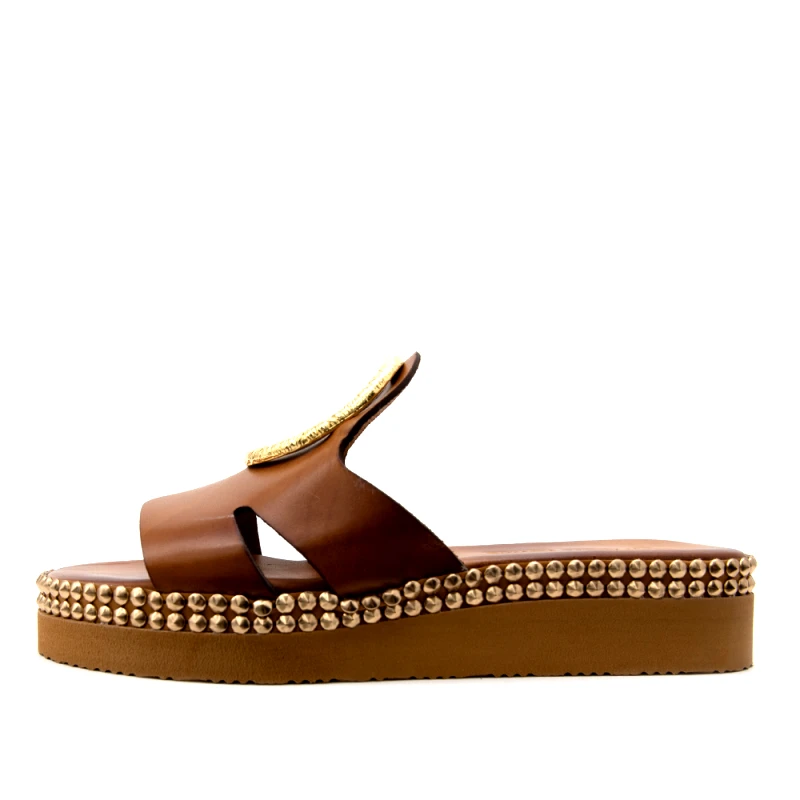 KOTRIS LEATHER FLATFORM SANDALS WOMEN KOTRIS