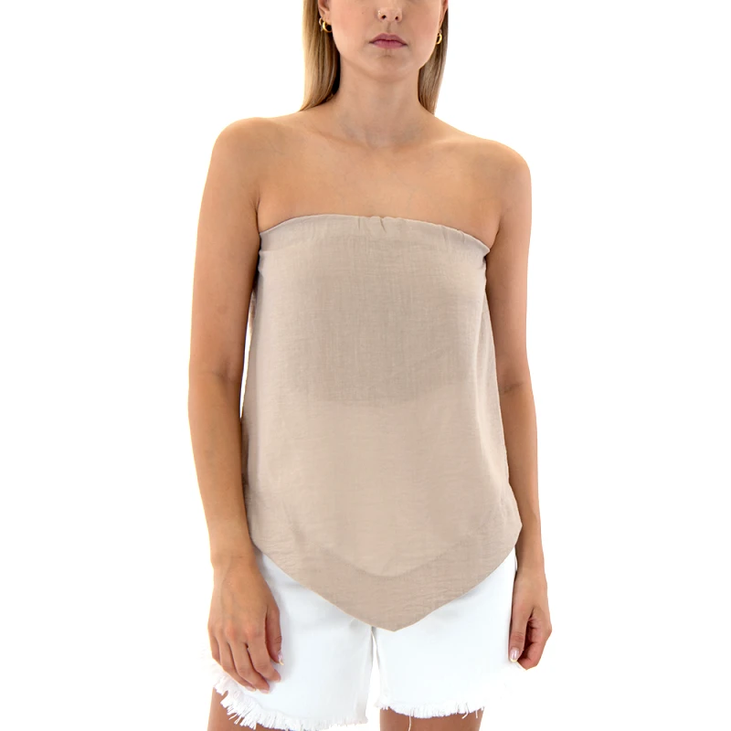 BAKER'S DOZEN STRAPLESS RELAXED FIT TOP WOMEN BAKER'S DOZEN
