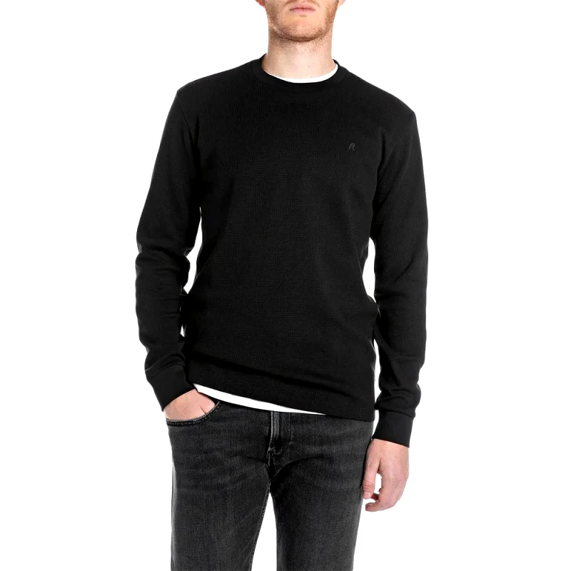 REPLAY LONGSLEEVE WAFFLE T-SHIRT MEN REPLAY