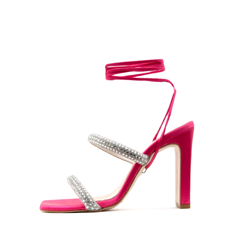 KOTRIS SATIN HIGH HEEL SANDALS WOMEN KOTRIS