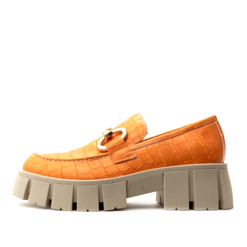 L'ESTROSA LEATHER FLATFORM MOCASSINS WOMEN L'ESTROSA