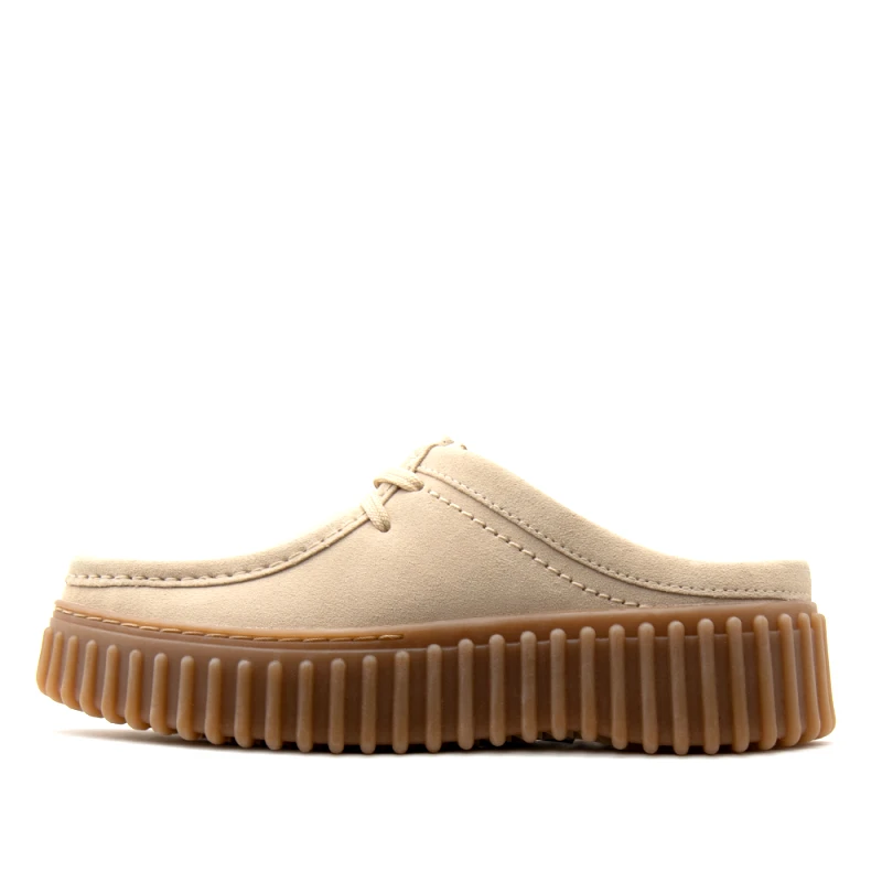 CLARKS TORHILL SUEDE LEATHER FLATFORM MULES WOMEN CLARKS