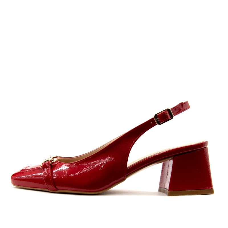 ONCE PATENT LEATHER SLINGBACK MID HEEL PUMPS WOMEN ONCE