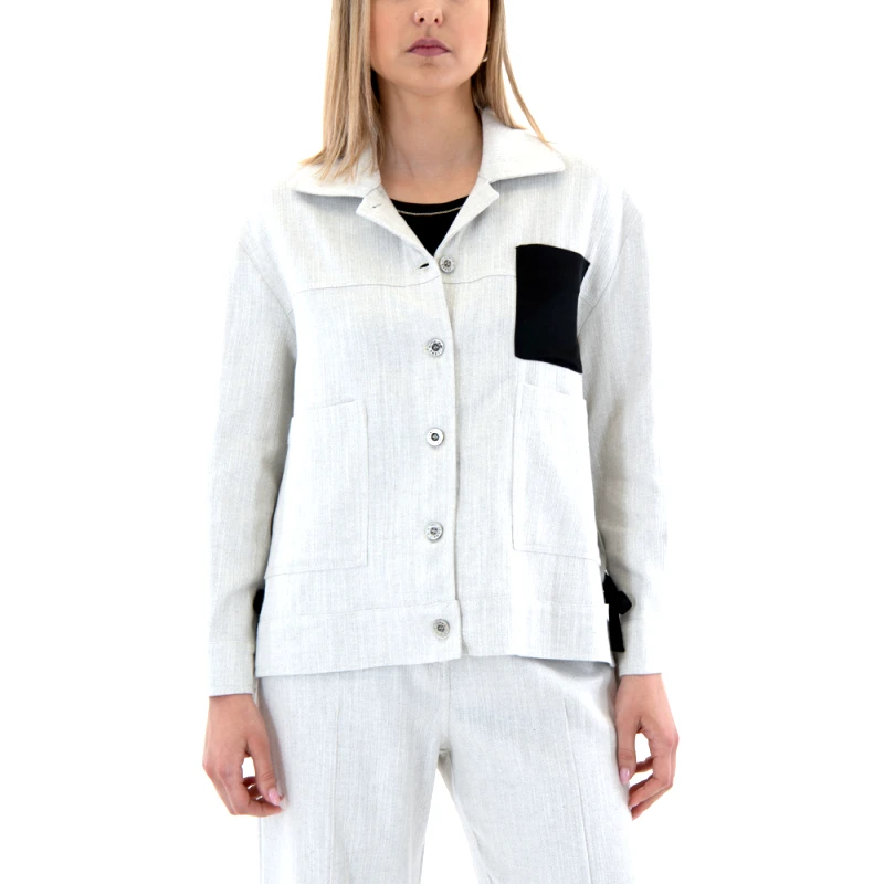 ATELIER LINEN DETAILS OVERSIZE FIT JACKET WOMEN ATELIER