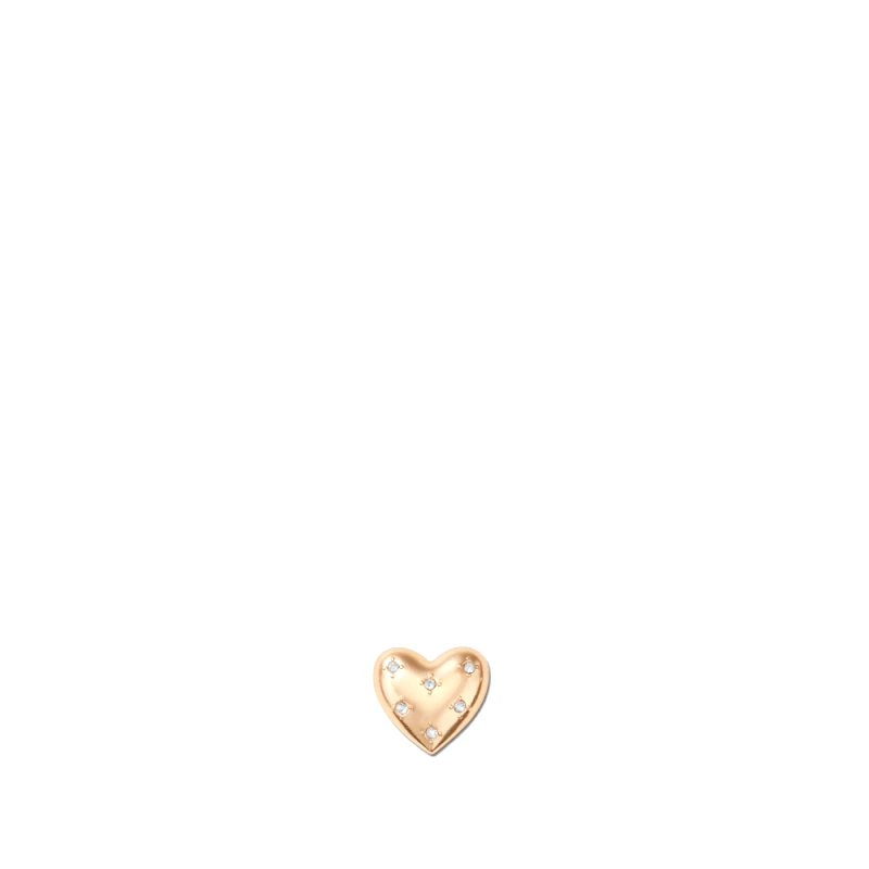CROCS GOLD ENCRUSTED HEART JIBBITZ CHARMS CROCS