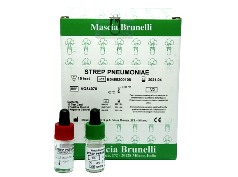 Mascia Brunelli S.p.A. Τεστ Διάγνωσης Πνευμονιόκοκκου Streptococcus Pneumoniae Ag 10 τεμάχια