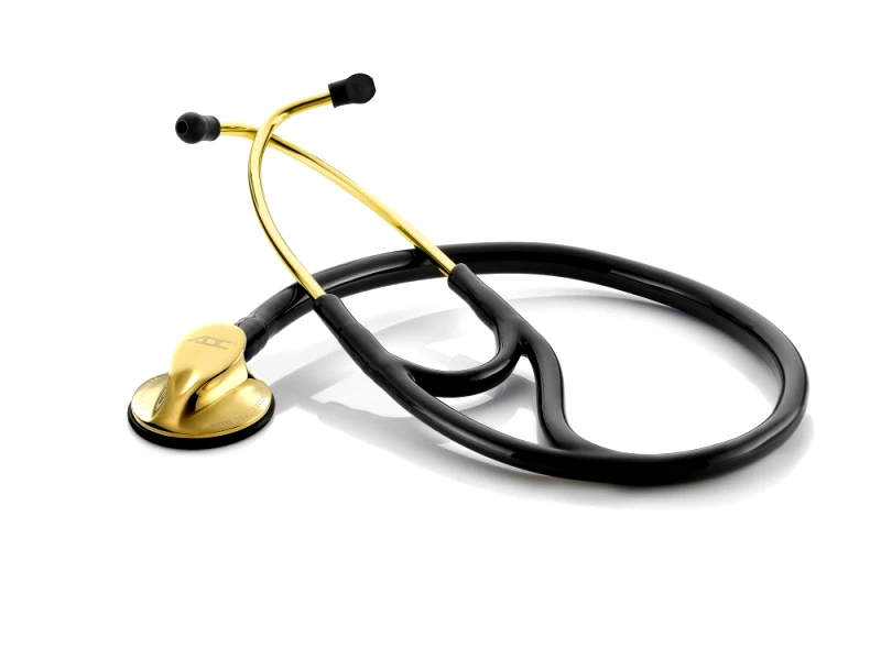 ADC USA Στηθοσκόπιο ADC USA Adscope® 600 Platinum Cardiology Stethoscope Gold Finish/Black Tubing
