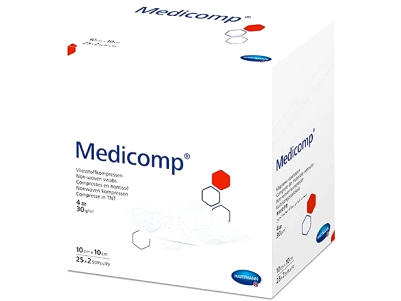 Hartmann Γάζα μη Υφασμένη Medicomp® Hartmann 10x10cm 100 τεμάχια