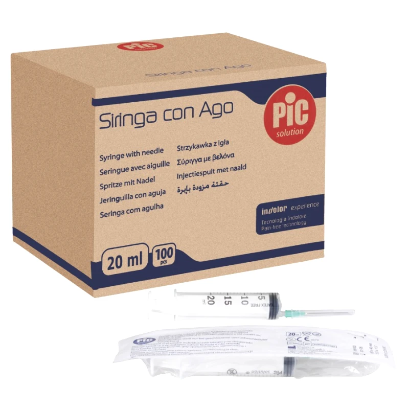 Pic Solution Σύριγγες Μιας Χρήσης με Βελόνα 20cc G-21 x 1½ 100 τεμάχια
