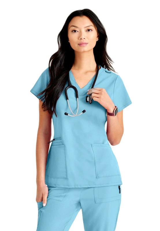 Barco USA Μπλούζα Γυναικεία Yγειονομικών Unify Purpose V-Neck Barco Fresco Blue