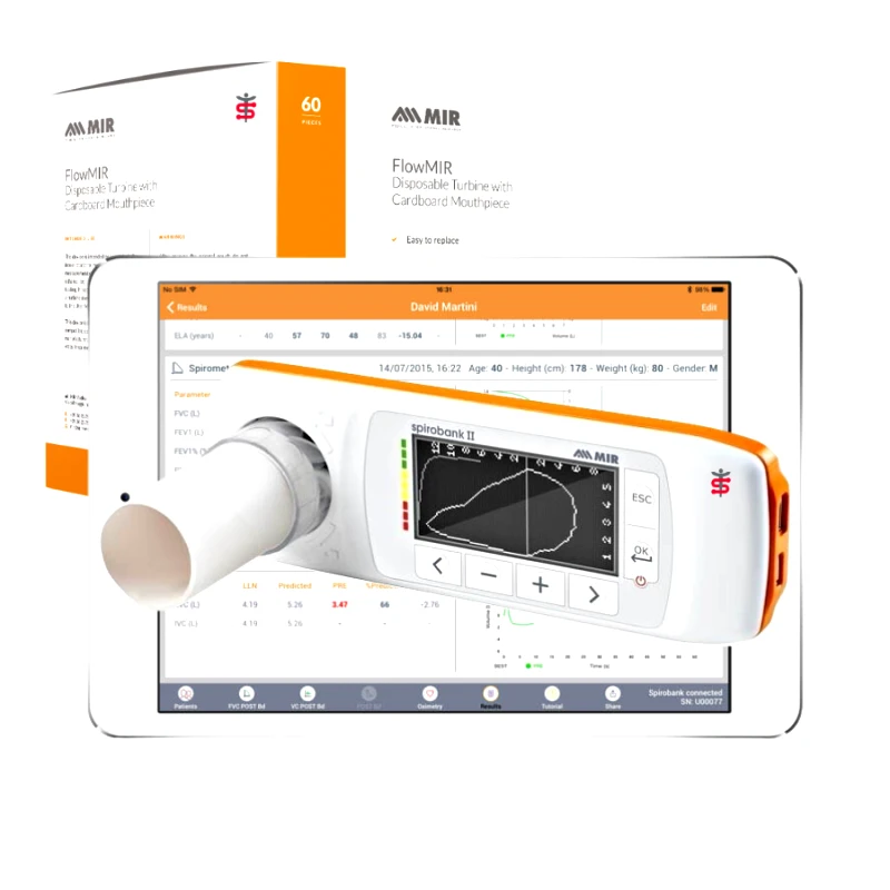 Mir Σπιρόμετρο MIR Spirobank II Smart με 60 Τουρμπίνες μ.χ FlowMir