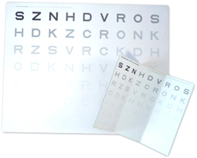 GIMA Κάρτα Οπτομετρίας Ευαισθησίας Αντίθεσης - Μακρινής Όρασης