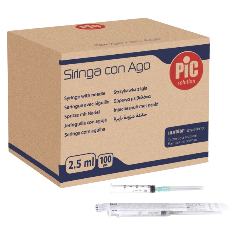 Pic Solution Σύριγγες Μιας Χρήσης με Βελόνα 2.5cc G-21 x 1½ 100 τεμάχια