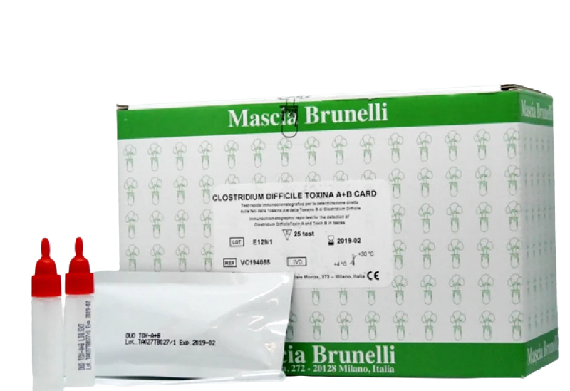 Mascia Brunelli S.p.A. Τεστ Ανίχνευσης Τοξίνης Α & Β του Clostridium difficile 25 τεμάχια