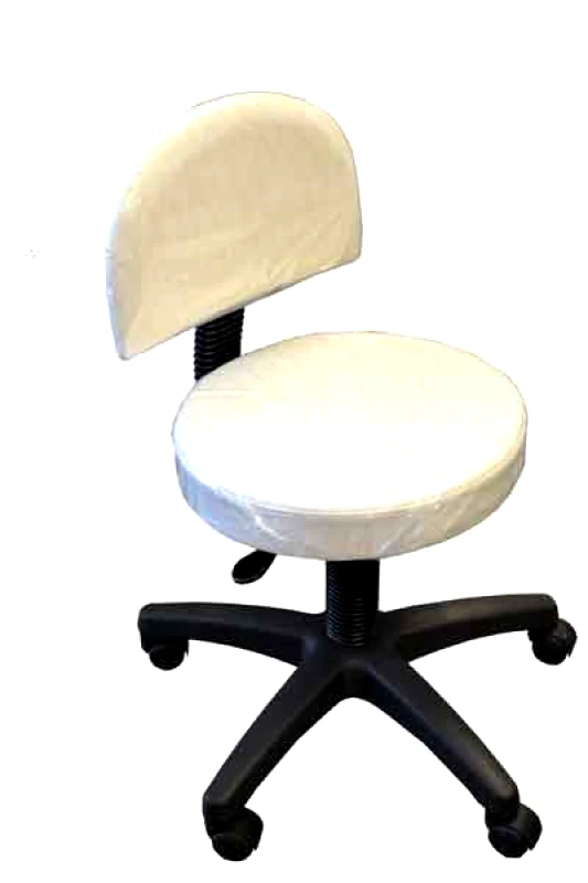 Marinopoulos Τροχήλατο Σκαμπό Ιατρείου με Πλάτη Λευκό