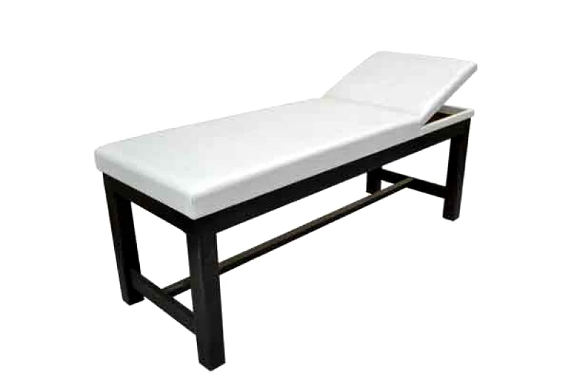 Marinopoulos Εξεταστικό Κρεβάτι Ιατρείου Ξύλινου Σκελετού | Ίσιο Προσκέφαλο | Ζαχαρί/Εκρού