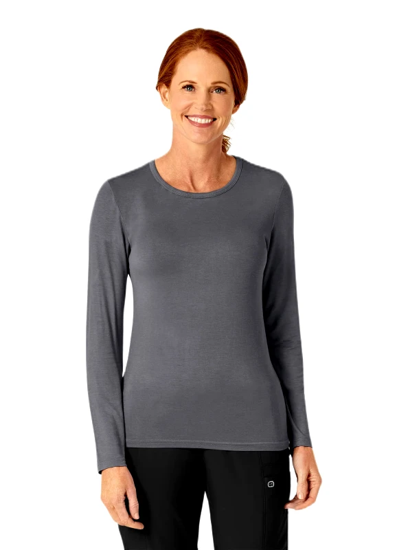 WonderWink Μπλούζα Γυναικεία Yγειονομικών Wonderwink Silky Tee Pewter 1+1 ΔΩΡΟ
