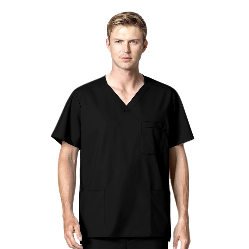 WonderWink Μπλούζα Ανδρική Υγειονομικών WonderWork V-Neck Wonderwink Black