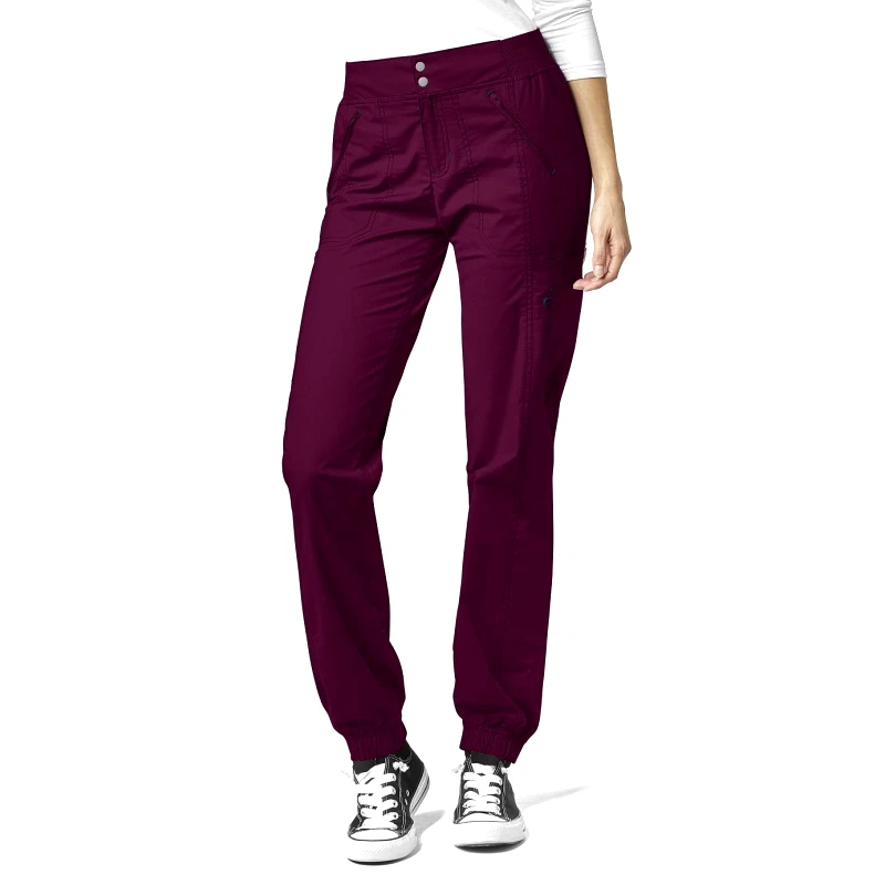 WonderWink Παντελόνι Γυναικείο Υγειονομικών Wonderwink WonderFlex Cargo Zip Jogger Love Wine