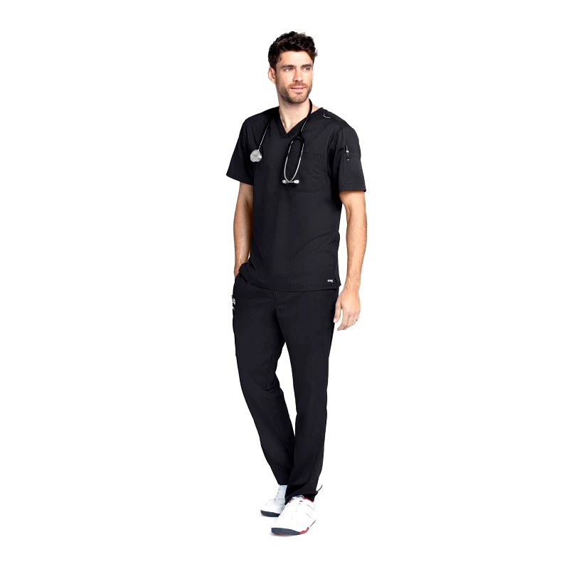 Grey's Anatomy Μπλούζα Ανδρική Υγειονομικών Evan V-Neck Grey's Anatomy Black