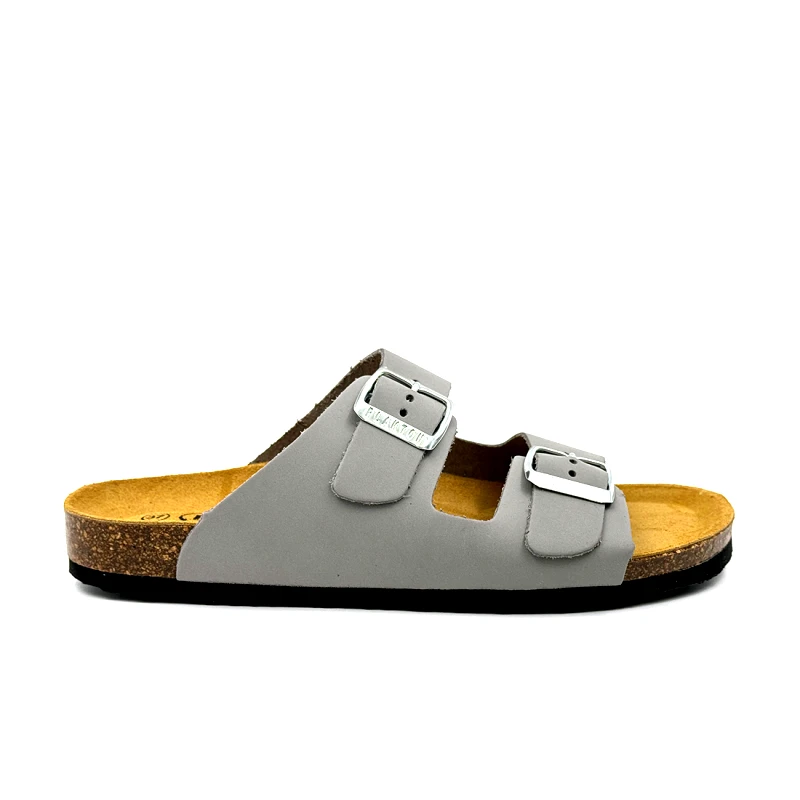 PLAKTON Γυναικεία Plakton Δερμάτινα Σανδάλια Nobuck2 180010 L.GREY