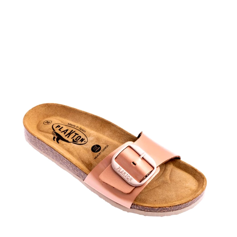 PLAKTON Γυναικεία Plakton Σανδάλια Napa Rast Metallic Δέρμα 181018 PINK