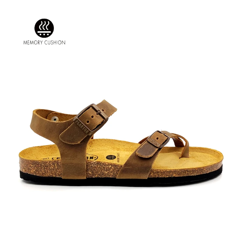 PLAKTON Γυναικεία Plakton Δερμάτινα Σανδάλια Apure 181016 ΜΠΕΖ