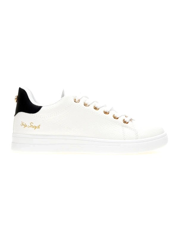Sneakers με μεταλλικές λεπτομέρειες - Λευκό/Μαύρο φωτογραφία