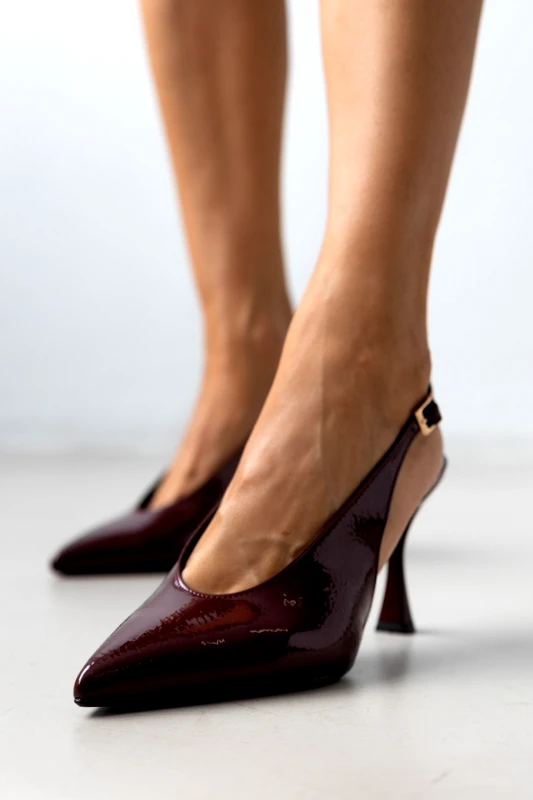 TFP Γόβες Slingback λουστρίνι Tfp - Burgundy