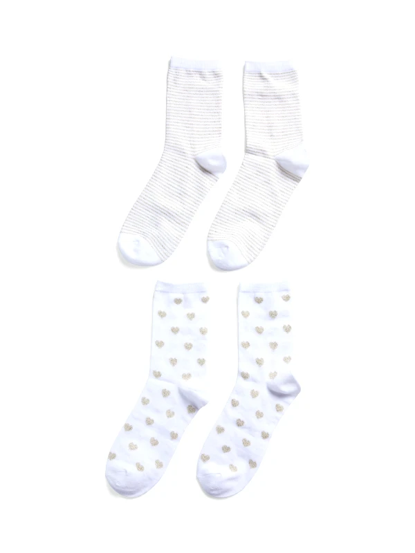 PIECES Σετ 2 pack κάλτσες PIECES 17148832 - Λευκό