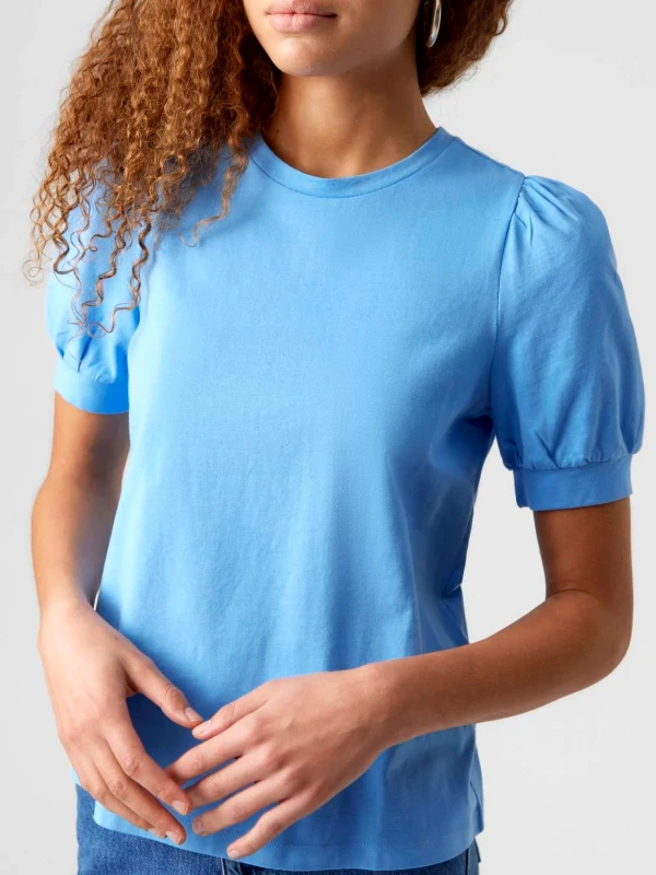 AWARE by VERO MODA Μπλούζα με πιέτες στους ώμους AWARE 10275520 - Γαλάζιο