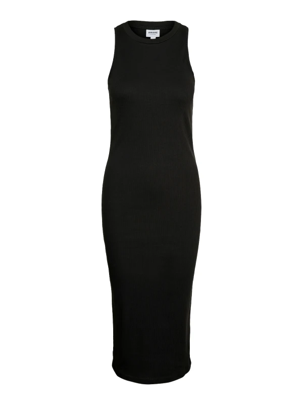 AWARE by VERO MODA Φόρεμα ριμπ αμάνικο AWARE 10230437 - Μαύρο